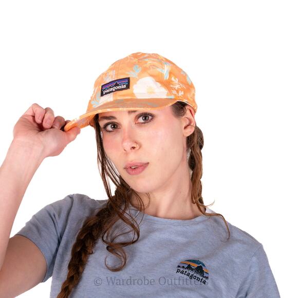 Patagonia Other - Patagonia Cream Orange Palm Surf Hat
